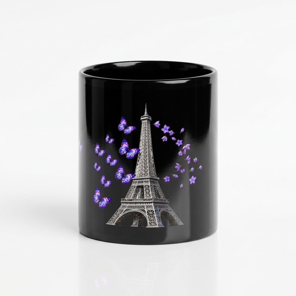 tsgabrielle® • Paris - La Tour Eiffel • Glossy Mug • Black • Ceramic • 2 Sizes - View 6