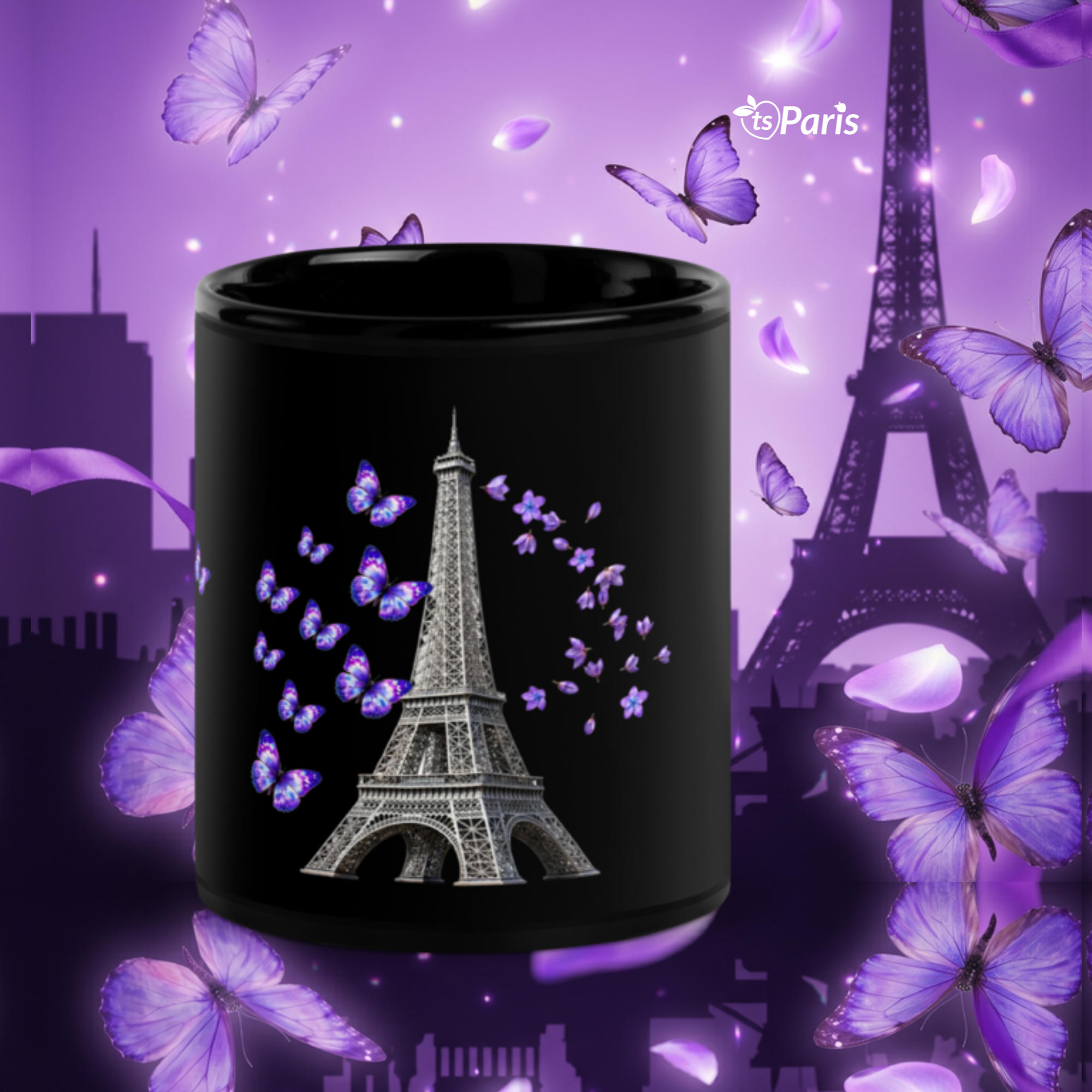 tsgabrielle® • Paris - La Tour Eiffel • Glossy Mug • Black • Ceramic • 2 Sizes - View 23