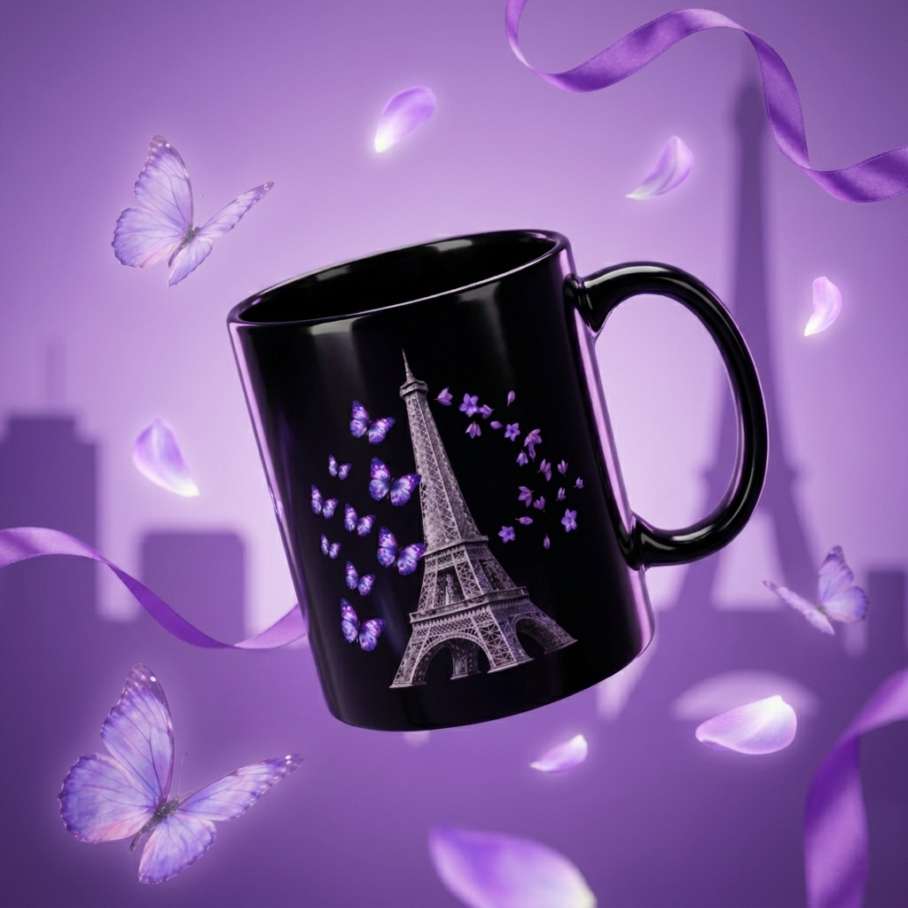 tsgabrielle® • Paris - La Tour Eiffel • Glossy Mug • Black • Ceramic • 2 Sizes - View 14