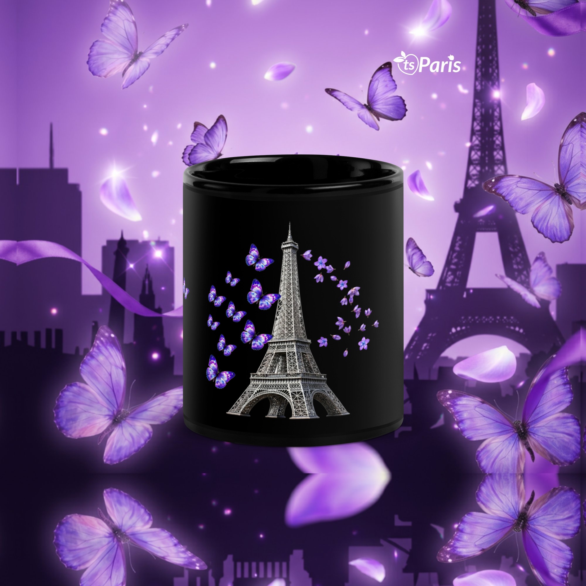 tsgabrielle® • Paris - La Tour Eiffel • Mug brillant • Noir • Céramique • 2 Tailles - Black - View 33