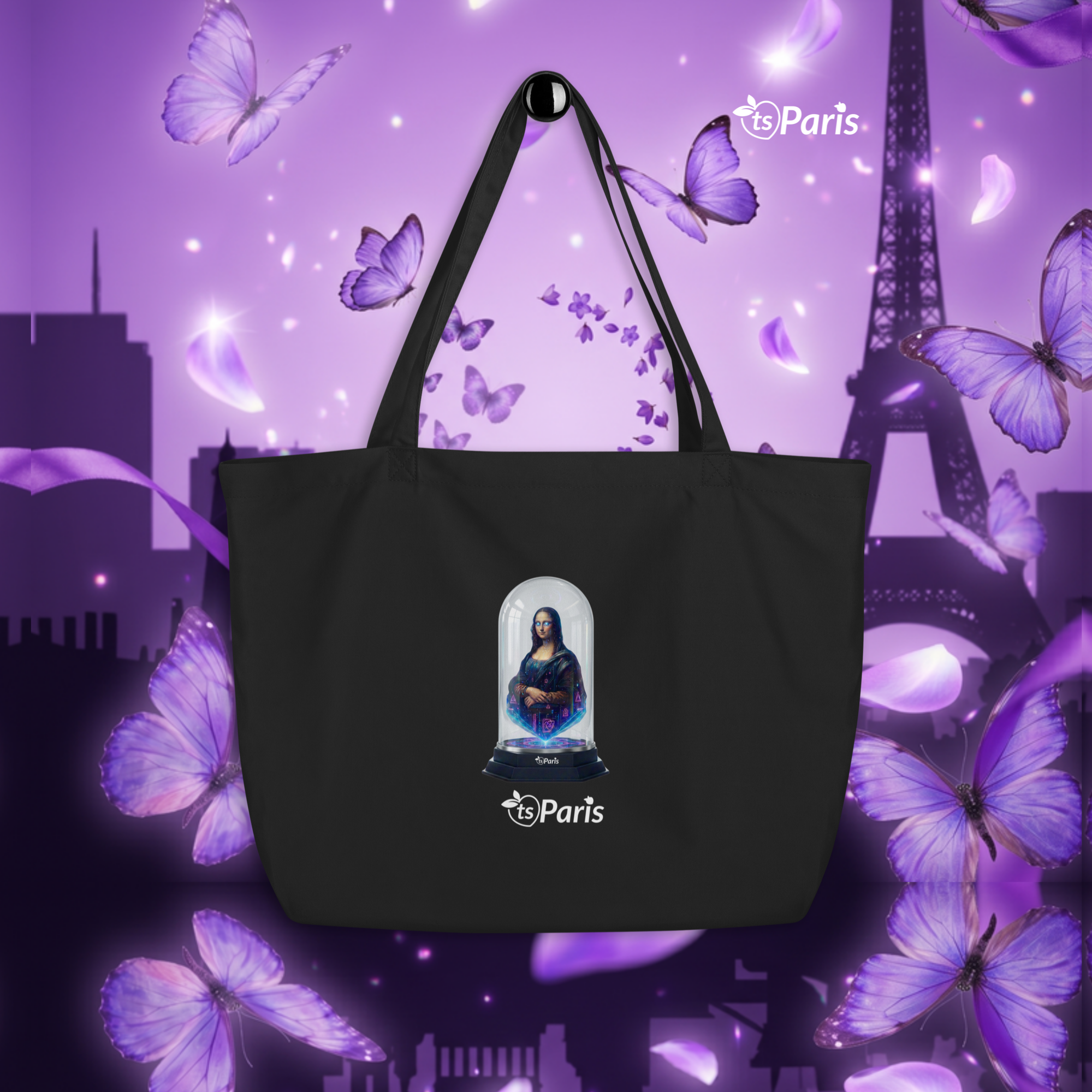 tsgabrielle® • Paris - Da Vinci • Large Tote Bag • Black • Cotton Organic - View 12