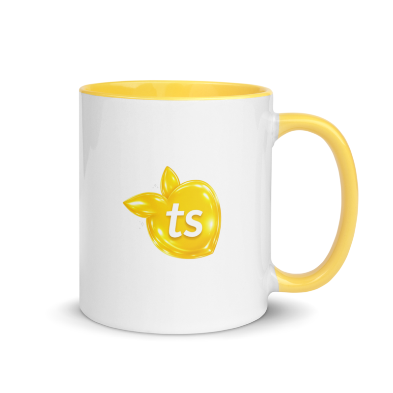 tsgabrielle® • White Mug with Color Inside • Yellow • 11 oz