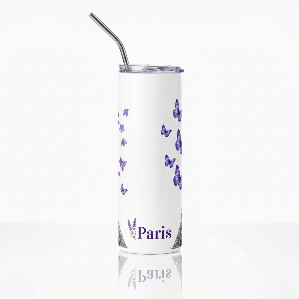 tsgabrielle® • The Art of Living • Paris - Eiffel Tower • Tumbler • Steel • White • 20 oz - View 5