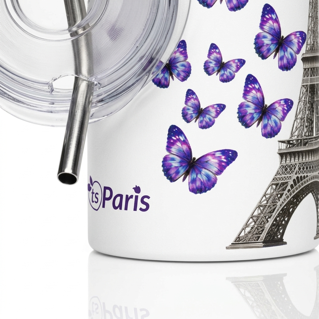 tsgabrielle® • The Art of Living • Paris - Eiffel Tower • Tumbler • Steel • White • 20 oz - View 6