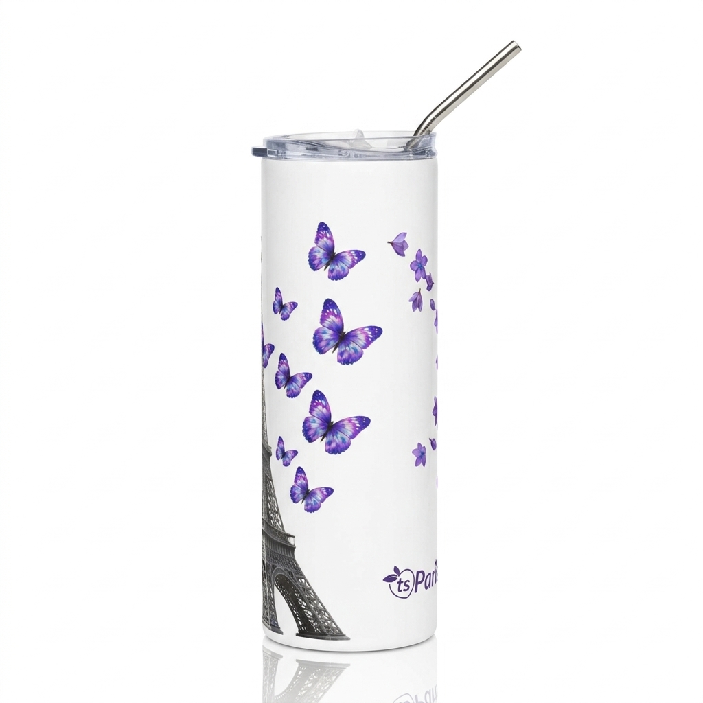 tsgabrielle® • The Art of Living • Paris - Eiffel Tower • Tumbler • Steel • White • 20 oz - View 7