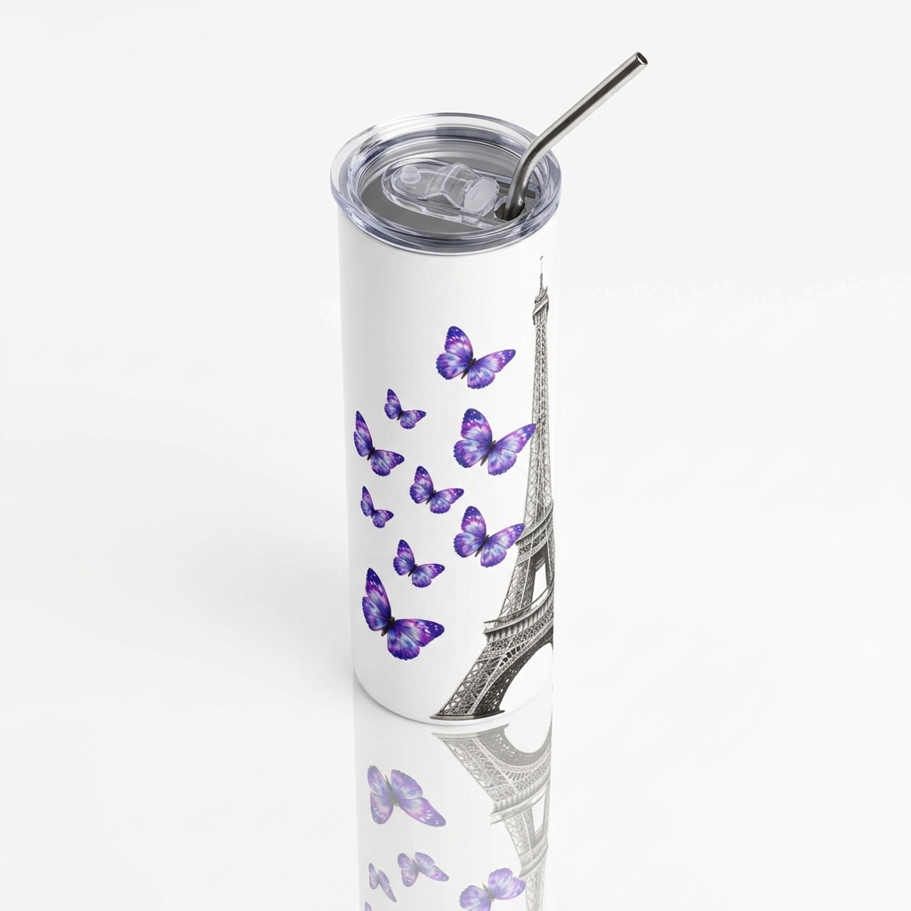 tsgabrielle® • The Art of Living • Paris - Eiffel Tower • Tumbler • Steel • White • 20 oz - View 8