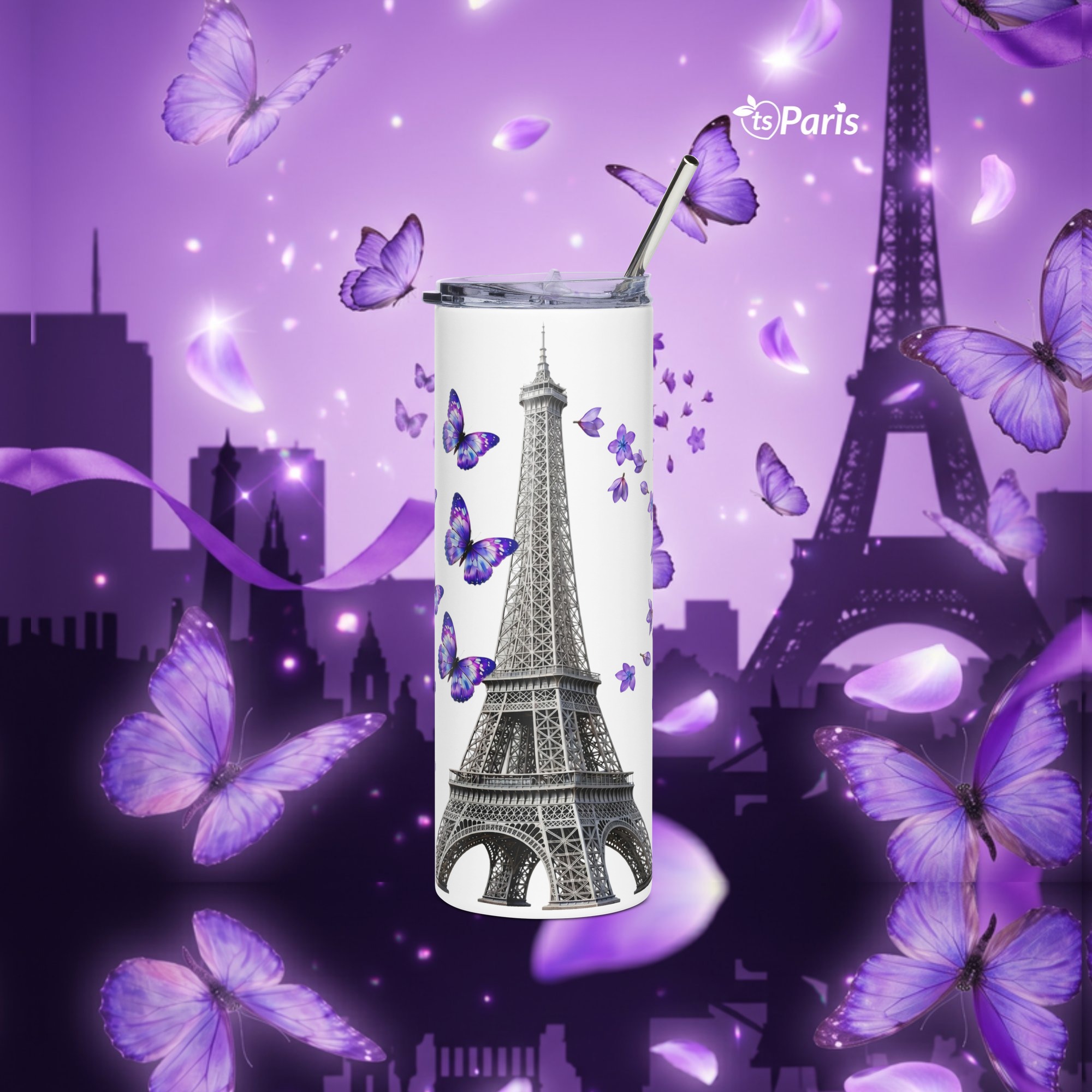 tsgabrielle® • Paris - La Tour Eiffel • Gobelet • Inox • Blanc • 20 oz • Maison & Décoration - White - View 11