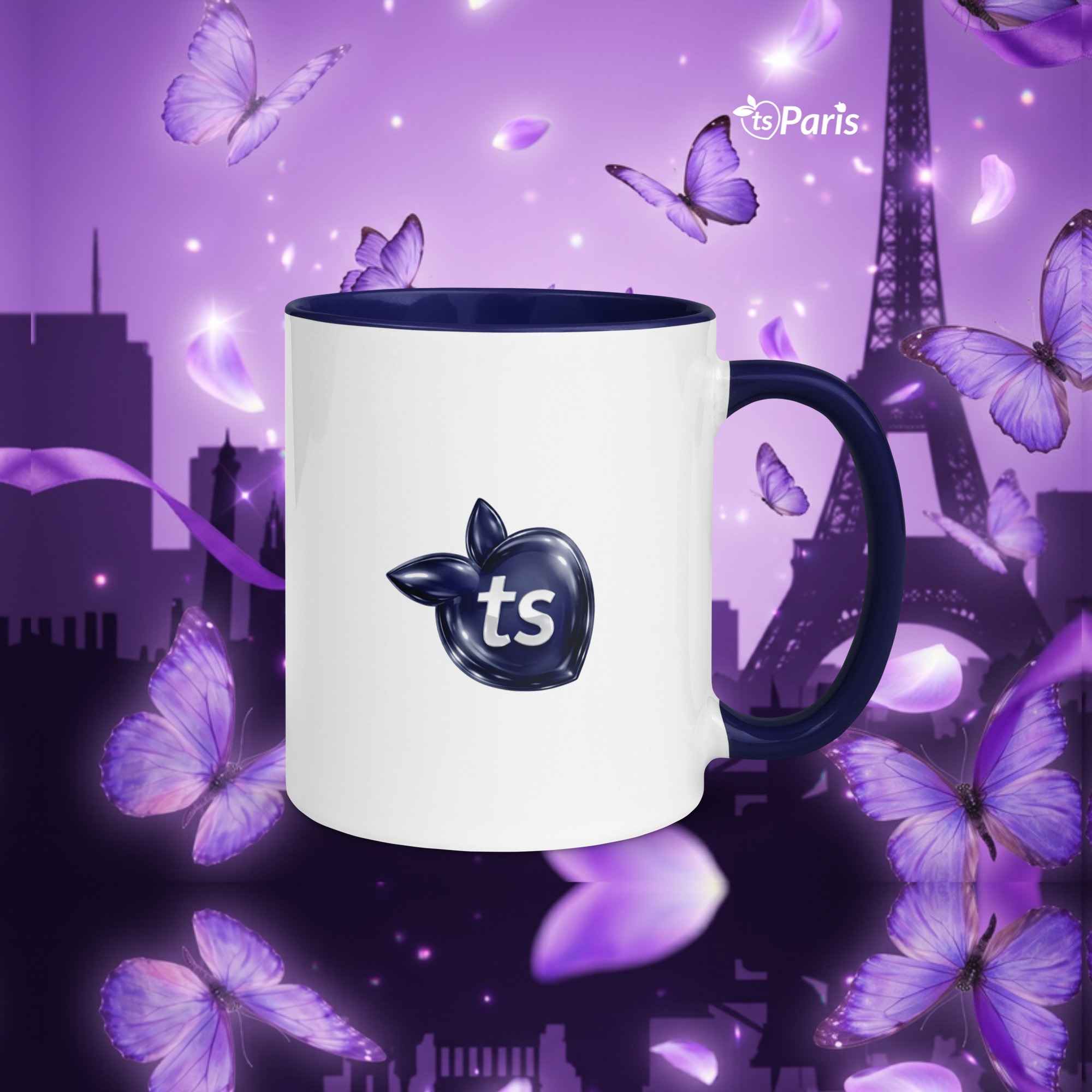 tsgabrielle® • Paris - La Tour Eiffel • Mug à couleur intérieure • Céramique • 11 oz - Dark Blue - View 11
