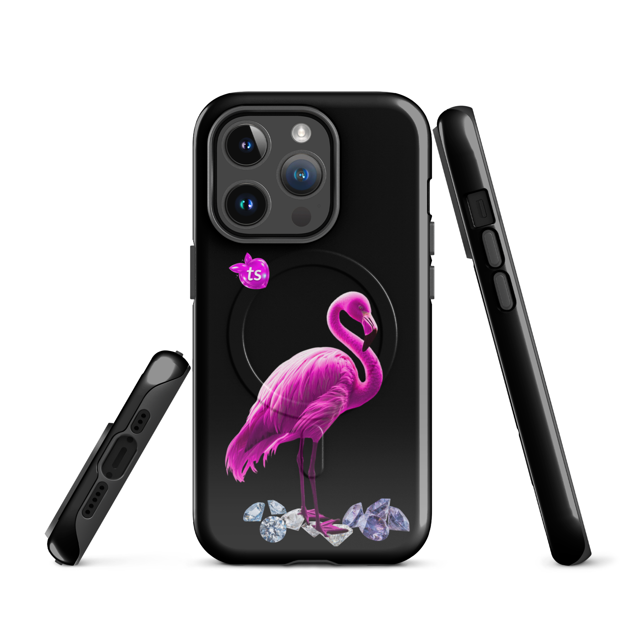 tsgabrielle® • Flamant Rose • Tough Case Compatible with iPhone® • MagSafe® • Latest Models
