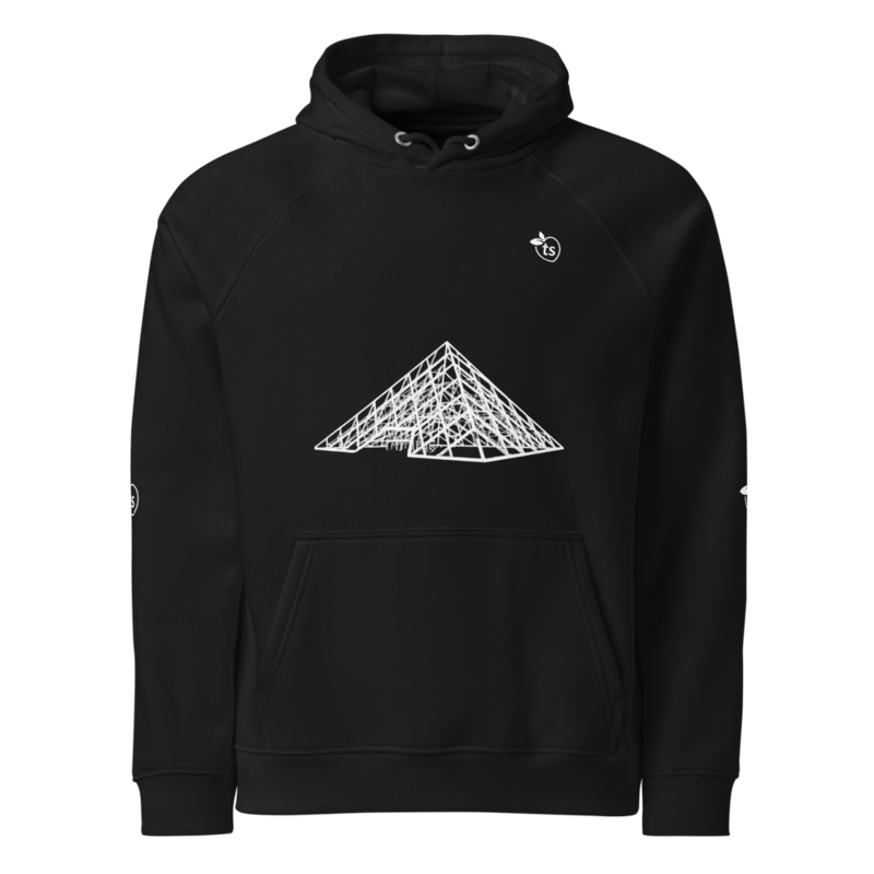 tsgabrielle® • For Him • Paris - The Louvre Pyramid • Eco Raglan Hoodie • Black