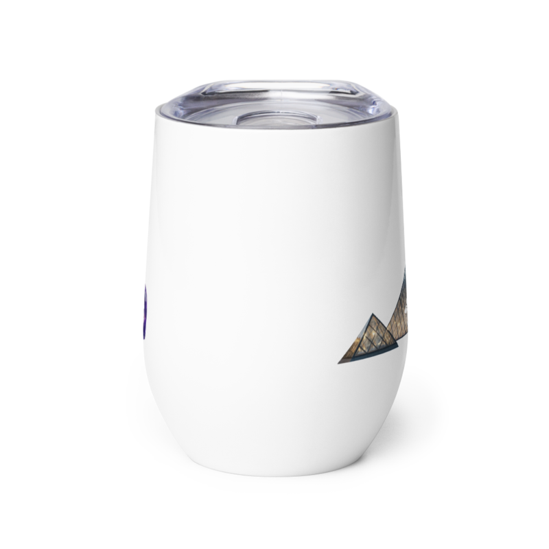 tsgabrielle® •  Paris – The Louvre Pyramid • Wine Tumbler • 12 oz