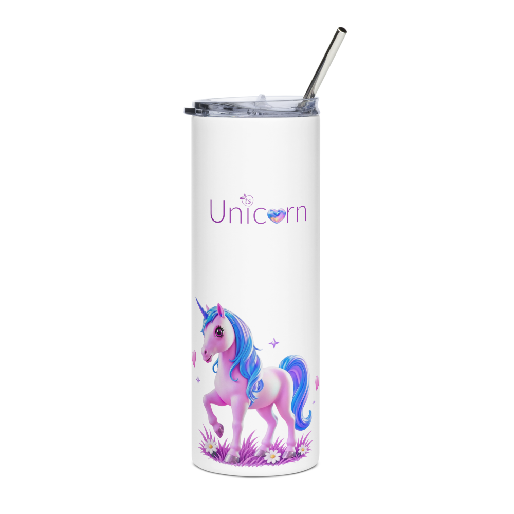 tsgabrielle® • Unicorn 🦄 - Seraphina • Gobelet isotherme • Acier inoxydable • Blanc • 20 oz