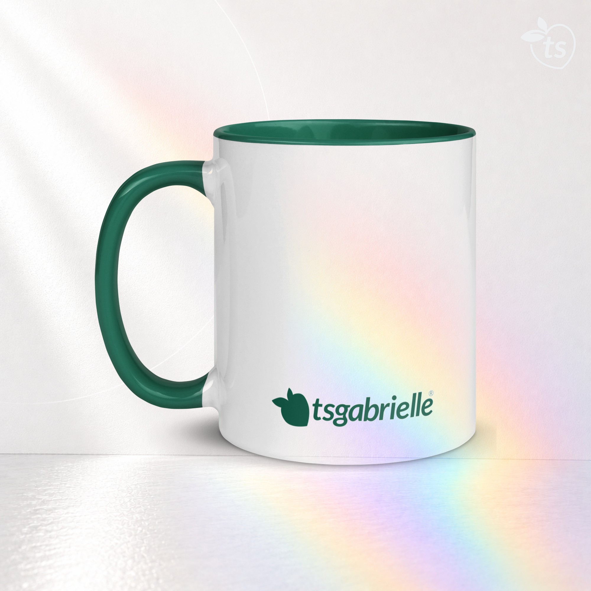 tsgabrielle® • Tasse avec intérieur vert foncé • Céramique • 2 formats