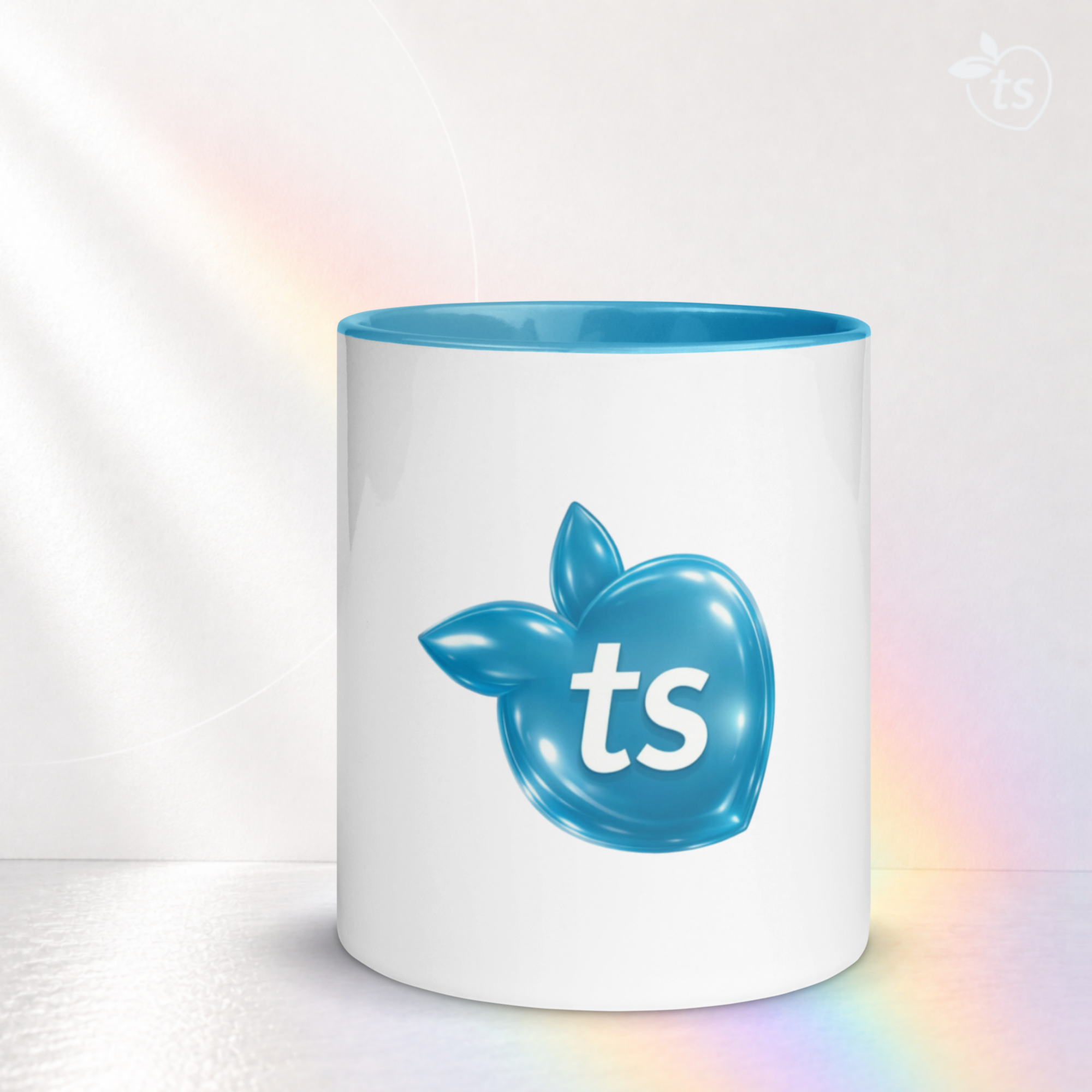 tsgabrielle® • Mug with Color Light Blue Inside • Ceramic • 2 Sizes - View 14