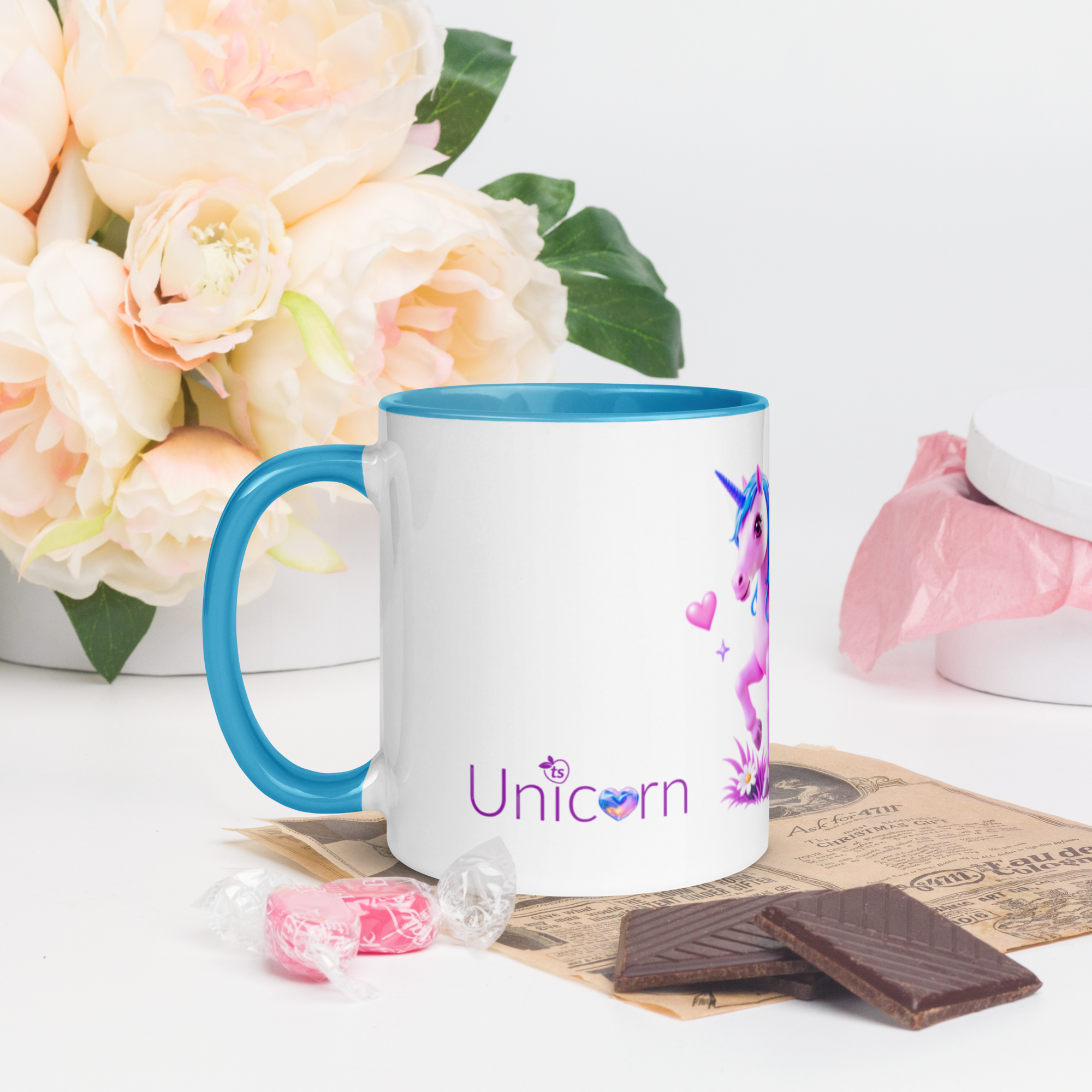tsgabrielle® • Tasse avec Intérieur Coloré • Licorne - Seraphina • Céramique • 2 Formats - Blue - View 9